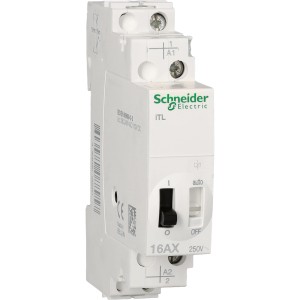 Schneider Electric Fernschalter 1S 16A, 1-polig, für Beleuchtungsstromkreise.