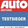 Testsiegel "Testsieger" für Dr. Wack P21S Felgenreiniger, Ausgabe 22/2012.