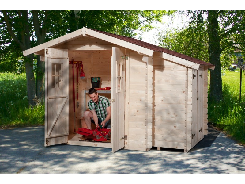 OBI Satteldach cm Plus Holz-Gartenhaus Weka 258 kaufen Bologna Unbehandelt cm 340 bei x