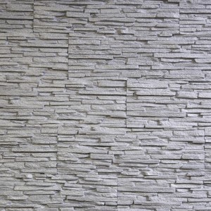 Graue Rebel of Styles Verblender Tasso aus EPS-Schaumstoff in Steinoptik für Innenwände.