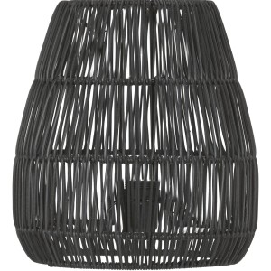 Schwarzer PR Home Saigon Lampenschirm aus Rattan für Agnar Stehleuchte, 38cm Durchmesser.