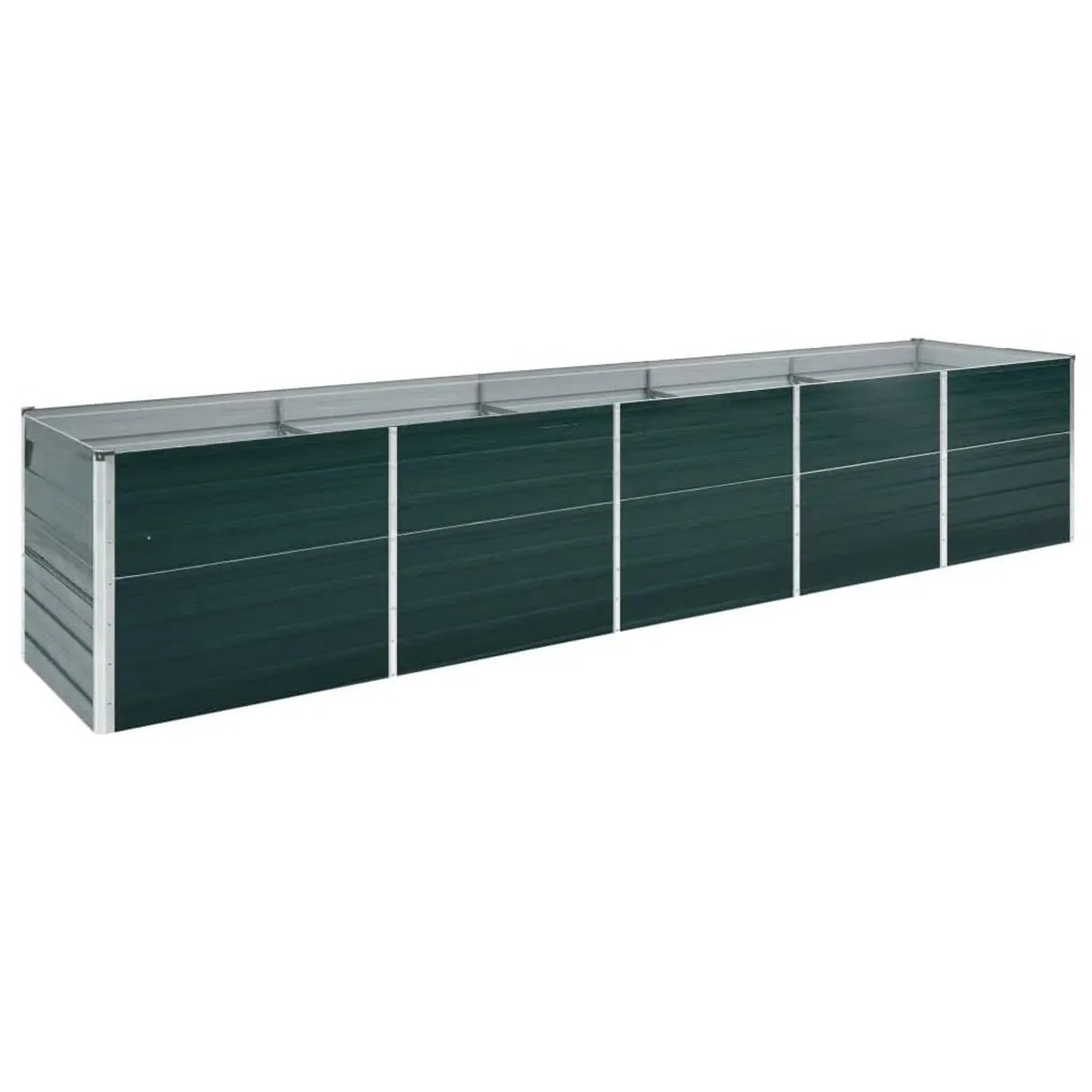 Furnicato Garten-hochbeet Verzinkter Stahl 400×80×77 Cm Grün