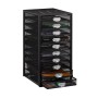 Relaxdays Schubladenbox A4 Stahl Schwarz mit 10 Fächern 55 x 27,5 x 35,5 cm