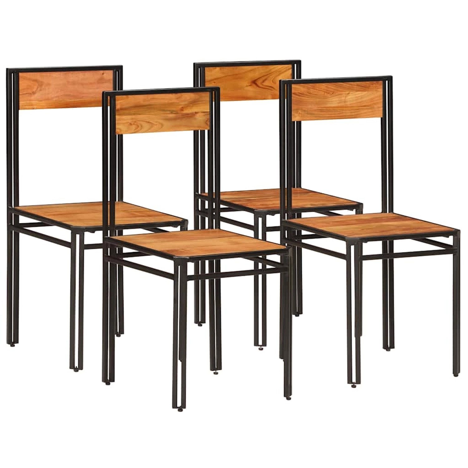 vidaXL Esszimmerstühle 4 Stk Massivholz Akazie 275845 günstig online kaufen
