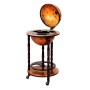 Costway Globus Bar Barwagen Minibar Weinregal mit Rollen Braun