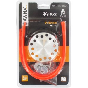 Skana Fadenkopf zur Unkrautbeseitigung, inklusive Montagezubehör und Nylonfäden.