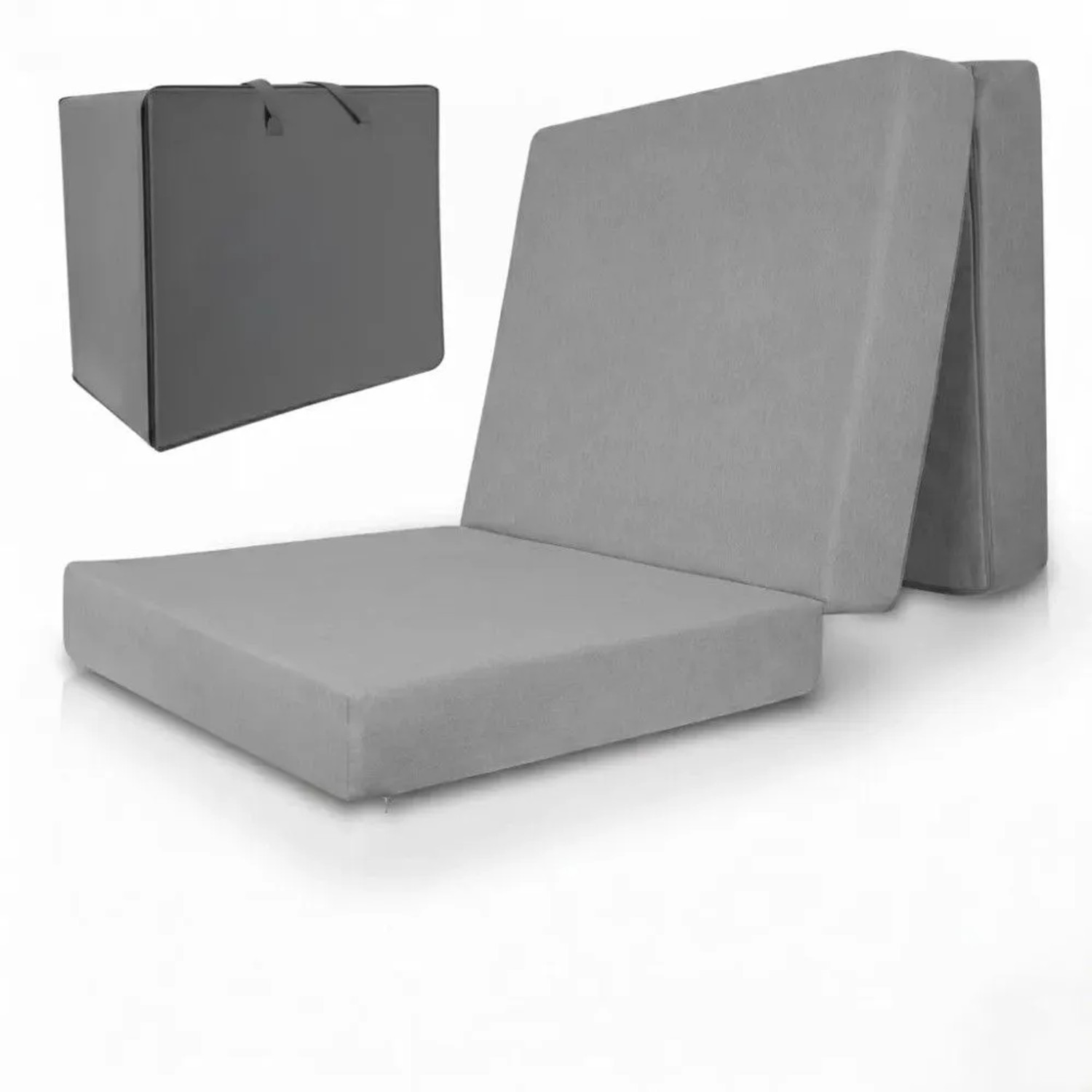 Beautissu Premium XL Klappmatratze Gästebett inkl. Husse VS95 90x200cm Grau