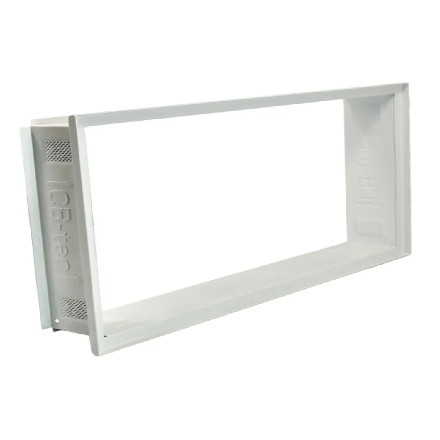 Häusler Einbaurahmen für Lüftungsgitter EBRPB 4523 W Weiss 450 x 230 Putzbündig