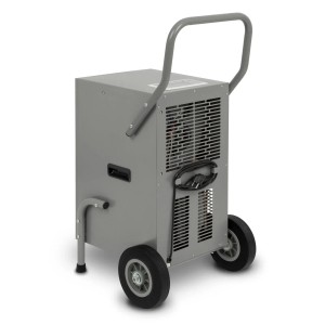 EBERTH Bautrockner 50L/Tag, Gewerbe-Luftentfeuchter mit Rädern und Griff für Baustellen.
