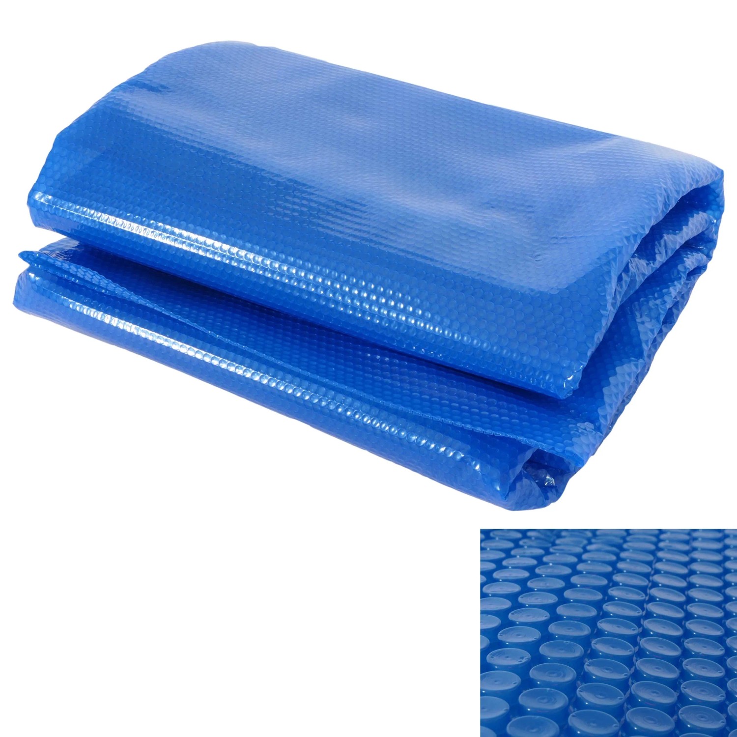 Blaue MCW Pool Abdeckung 6x4m, rechteckig, aus 200µm PE-Folie.