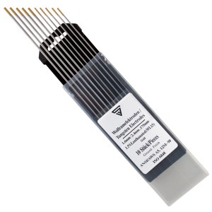 STAHLWERK Wolframelektroden WL15 gold, 1.6/2.4mm, 10er Set Schweißelektroden für Schweißgeräte.