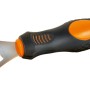 OBI Flaschenöffner mit ergonomischem schwarz-orangem Griff. Robuster Metall-Öffner, praktisches Werkzeug.
