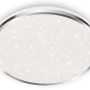 Briloner LED-Deckenleuchte Acorus, Ø 33cm, Chrom, mit Sternenhimmel-Effekt für Bad-Decken.
