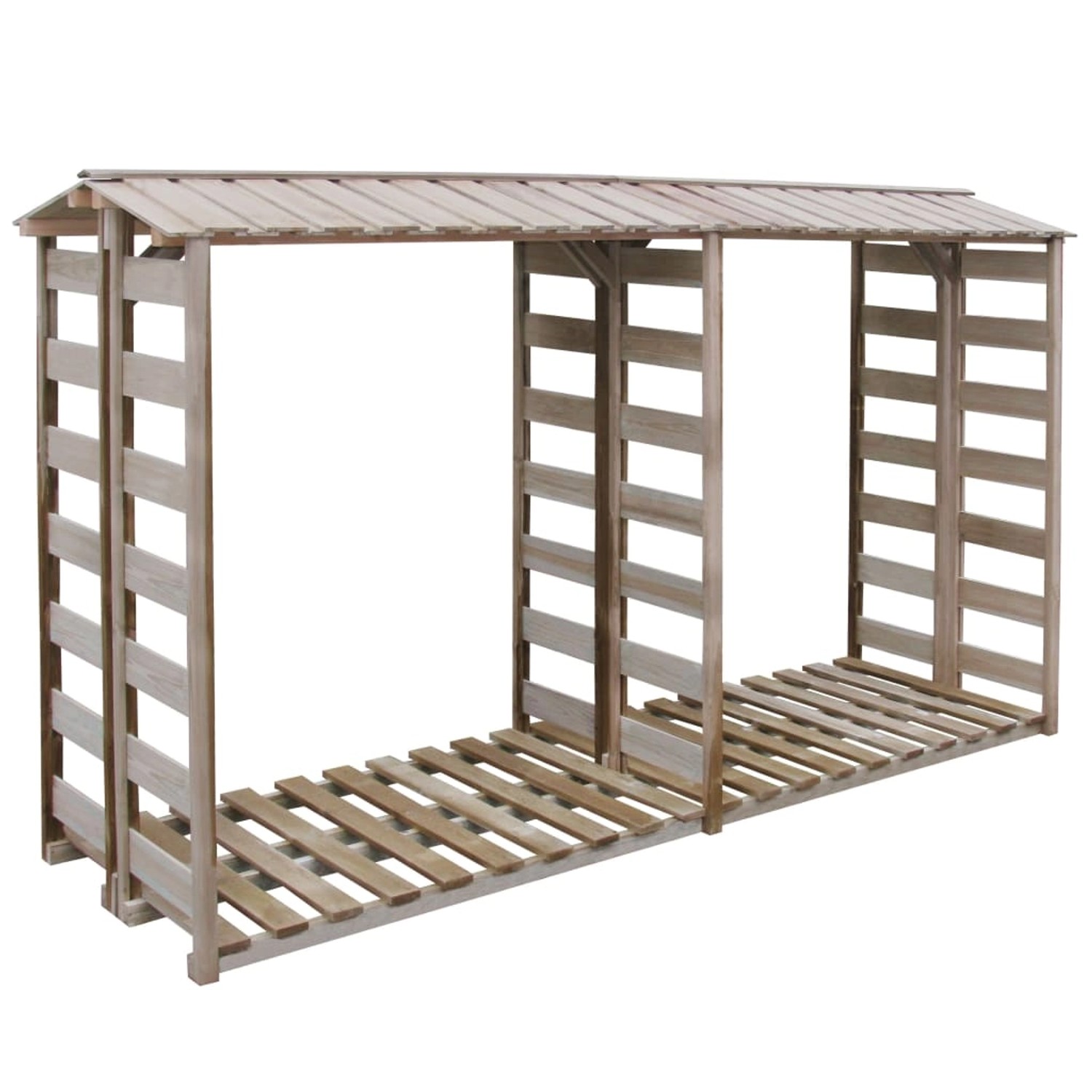 vidaXL Brennholz-Lagerschuppen 300x90x176 cm Kiefernholz Imprägniert 43330