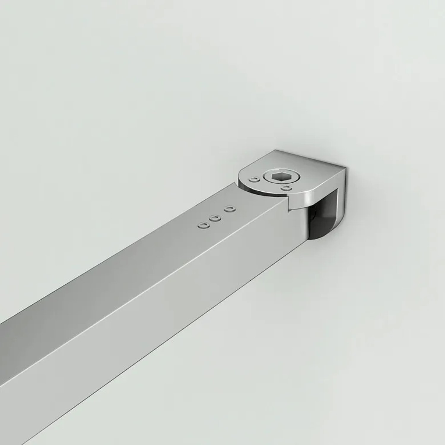 Ausziehbare Stabilisierungsstange (73-120cm) für Duschkabinen aus Chrom, zur Stabilisierung von Glaswänden.