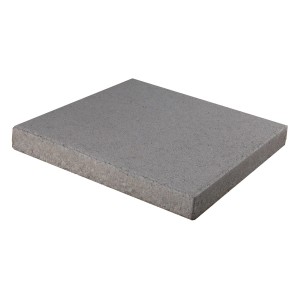Gehwegplatte Zementgrau, 50x50x5 cm, mit Fase. Betonplatte für Terrasse und Garten.