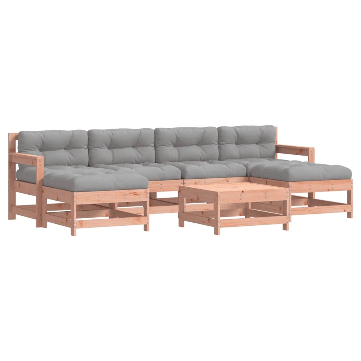 vidaXL 7-Tlg Garten-Lounge-Set mit Kissen Massivholz Douglasie 3185939 günstig online kaufen