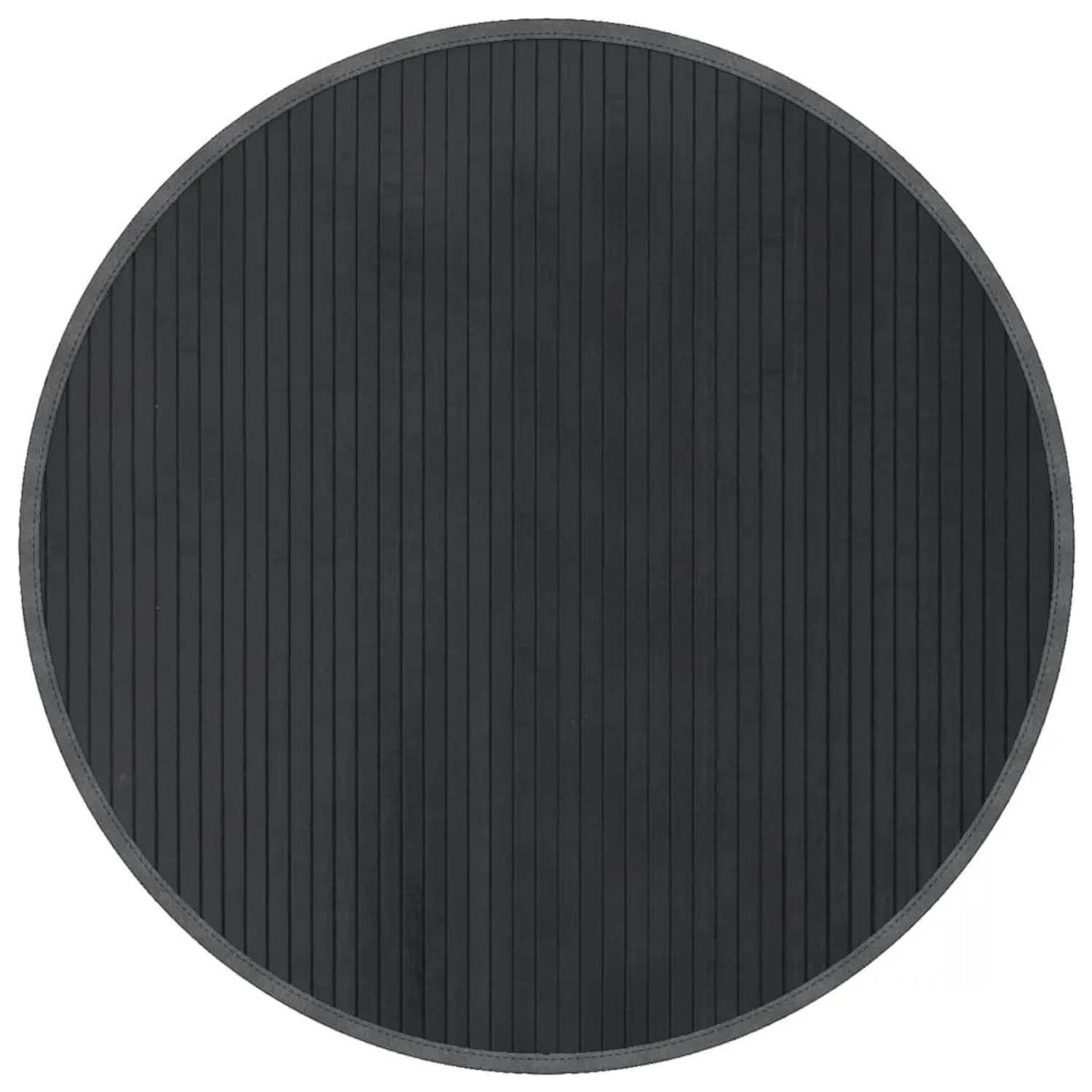 vidaXL Teppich Rund Grau 80 cm Bambus 376982