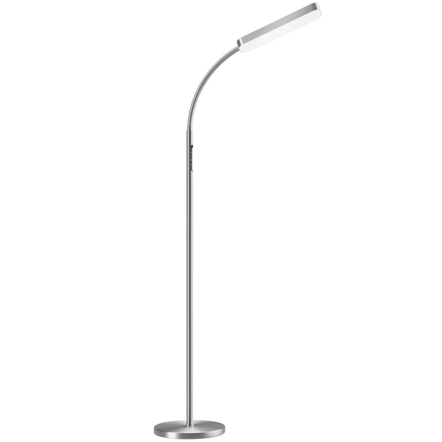 Tectake Stehlampe Prisma 5 Lichtmodi  Led  12 W Dimmbar  Variable Farbtemperatur  22 x 22 x 176 cm Silber