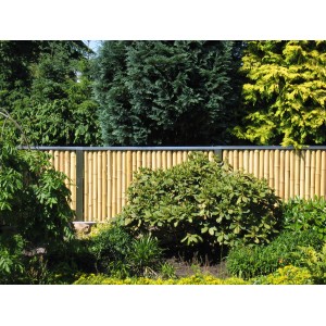 Elephant Bambooline Anschlusspfosten aus Edelstahl für Sichtschutzzaun, 200 cm hoch.