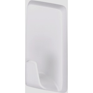 Weißer Tesa Klebehaken aus Kunststoff, 3er-Set. Einfache Montage ohne Bohren.