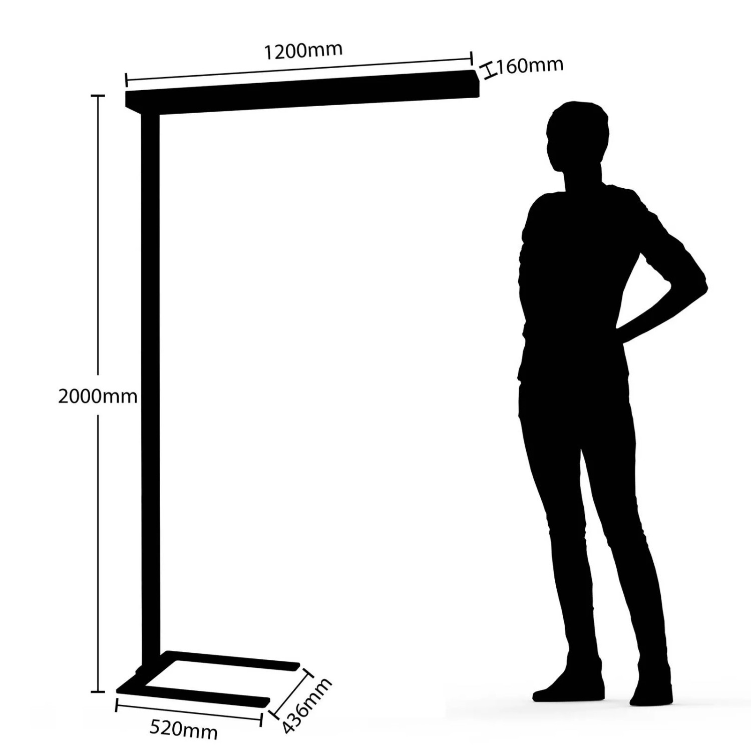 Arcchio LED Bürostehleuchte Susi, dimmbar mit Bewegungsmelder, Alu. Design-Stehlampe für Büro/Arbeitszimmer.