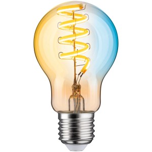 Paulmann E27 LED Lampe in Glühlampenform, 7,5W, mit spiralförmigem Filament.