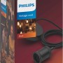 Philips Vintage Schnurpendel, E27 Fassung, schwarz, mit Baldachin. Lampenfassung für Retro-Look.