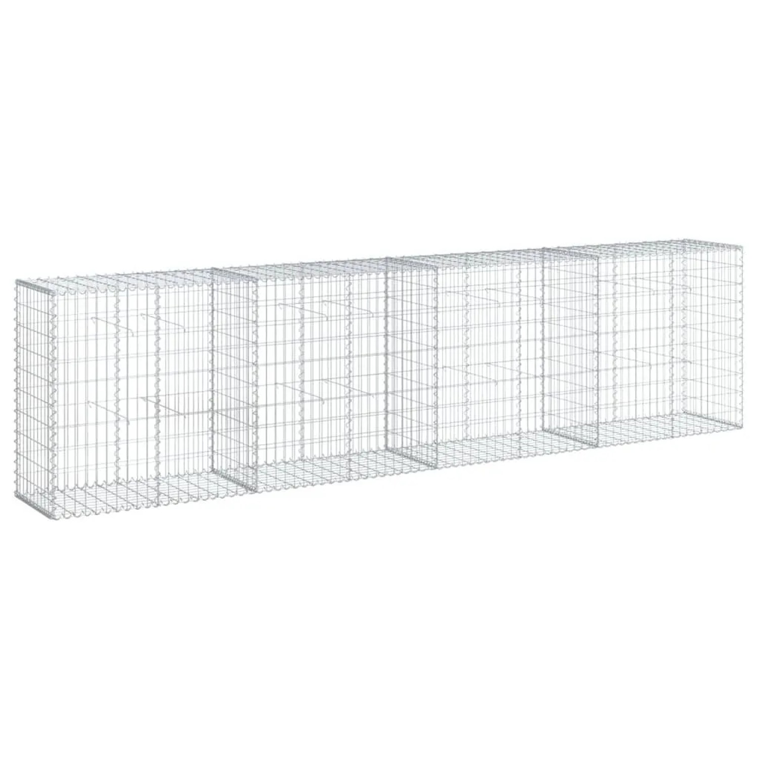 vidaXL Gabione mit Deckel 400x50x100 cm Verzinktes Eisen 3295145