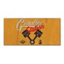 Schwarze Magnettafel (78x37cm) mit 'Gasoline Station' Motiv. Metall-Pinnwand inkl. 4 Magnete.