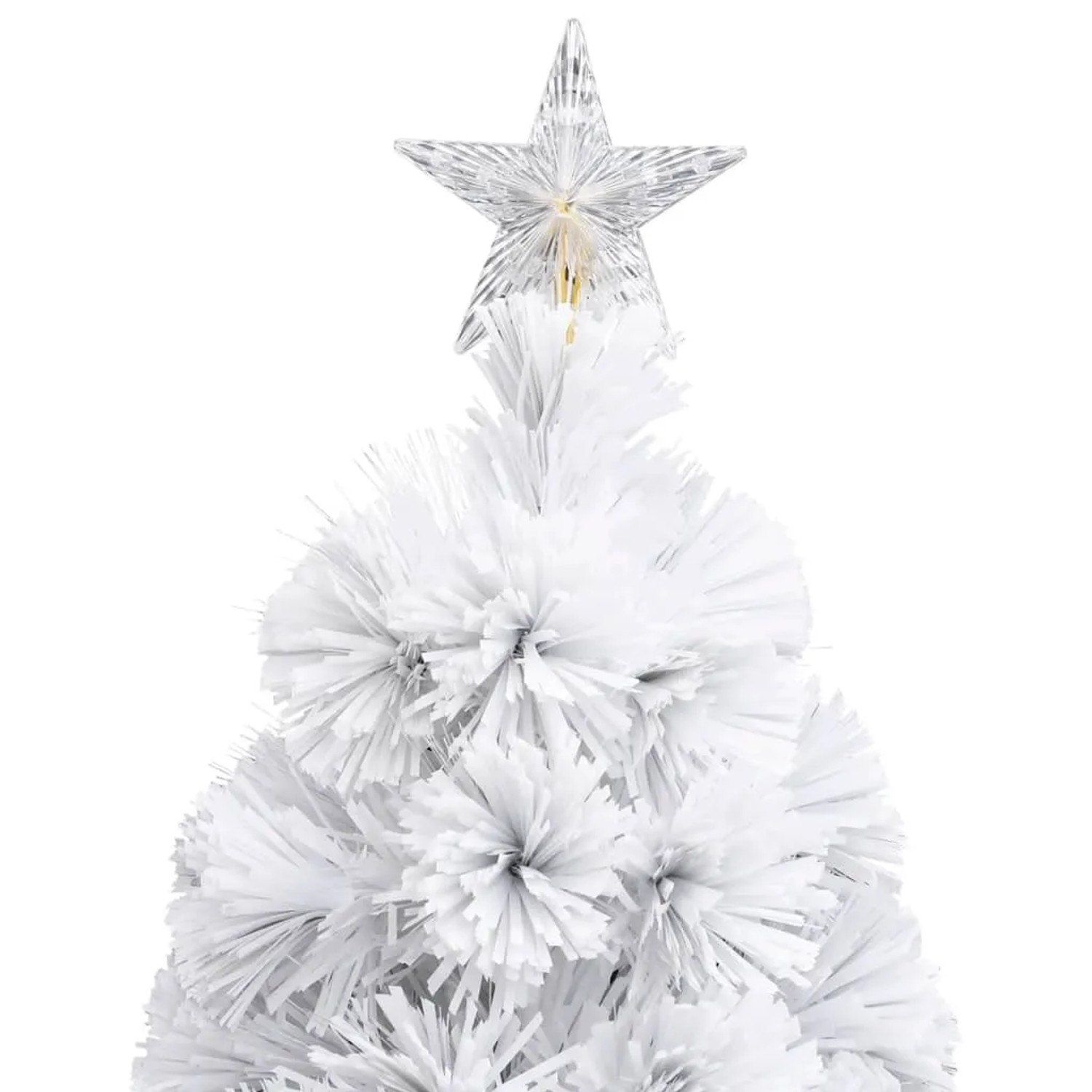 vidaXL Knstlicher Weihnachtsbaum LED Glasfaser 210 cm Wei kaufen bei OBI
