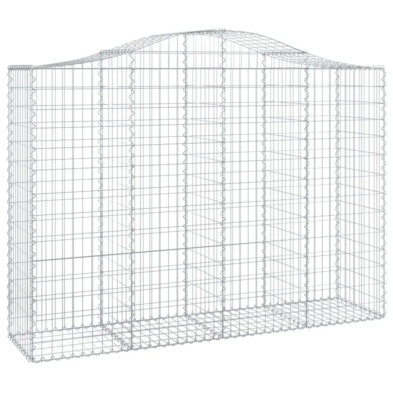 vidaXL Gabionen mit Hochbogen 25 Stk 200x50x140/160cm Verzinktes Eisen 3145698