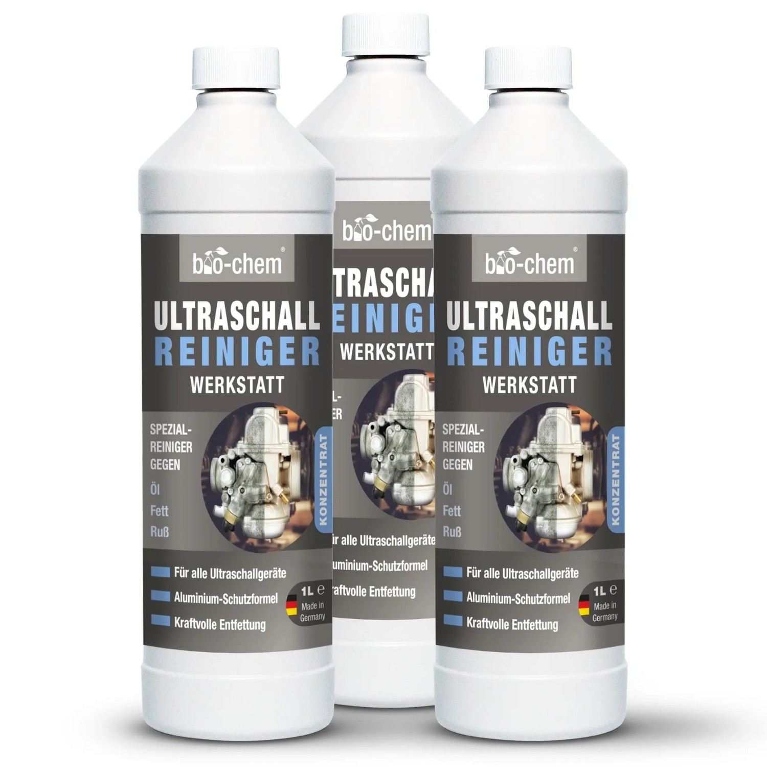 bio-chem Ultraschallreiniger 3x 1, Konzentrat für Werkstatt und Motorteile