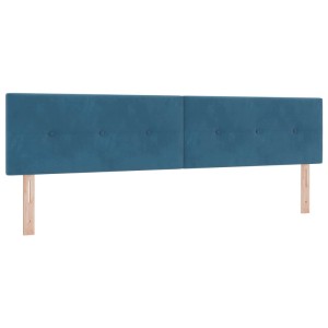 vidaXL LED Kopfteil mit LED-Lichtleisten Blau 200 cm Polyester 3338172