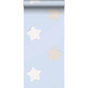 Sanders & Sanders Tapete Sterne Blau Und Beige 53 Cm X 10 M 640566
