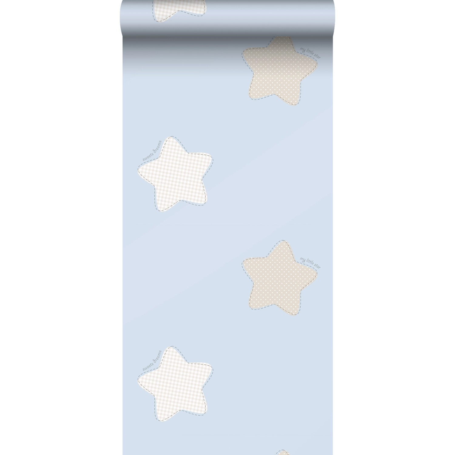 Sanders & Sanders Tapete Sterne Blau Und Beige 53 Cm X 10 M 640566 günstig online kaufen