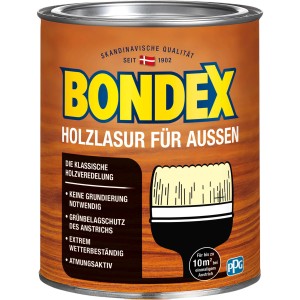 Dose Bondex Holzlasur Farblos für Außen, seidenglänzend, 750ml. Holzschutz für Zäune, Carports und mehr.