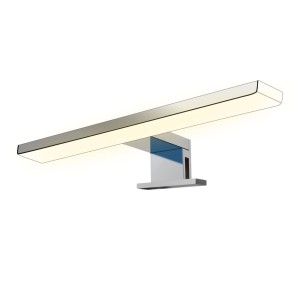 Moderne LED Badleuchte Aurinko, 80cm, Chrom, Warmweiß, ideal als Spiegelleuchte.