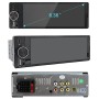 Schwarzes 1 DIN Autoradio mit 6.3 Zoll IPS Touchscreen, USB, AUX und Anschlüssen für CarPlay, Android Auto, Bluetooth.