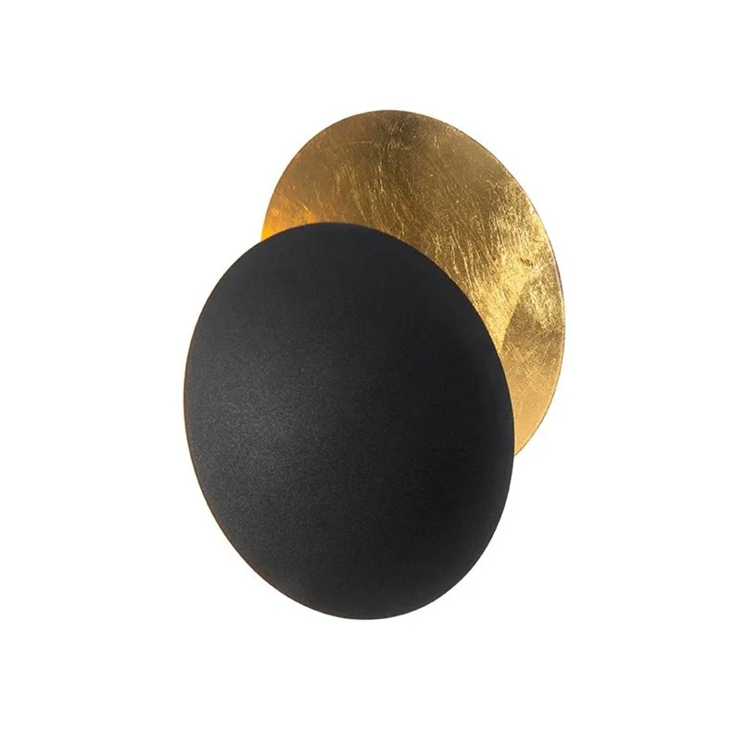 QAZQA Moderne Wandlampe Schwarz mit Gold Sunrise