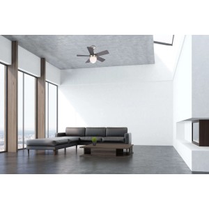 GLOBO Deckenventilator Marva, 76 cm, mit Beleuchtung in modernem Wohnzimmer.