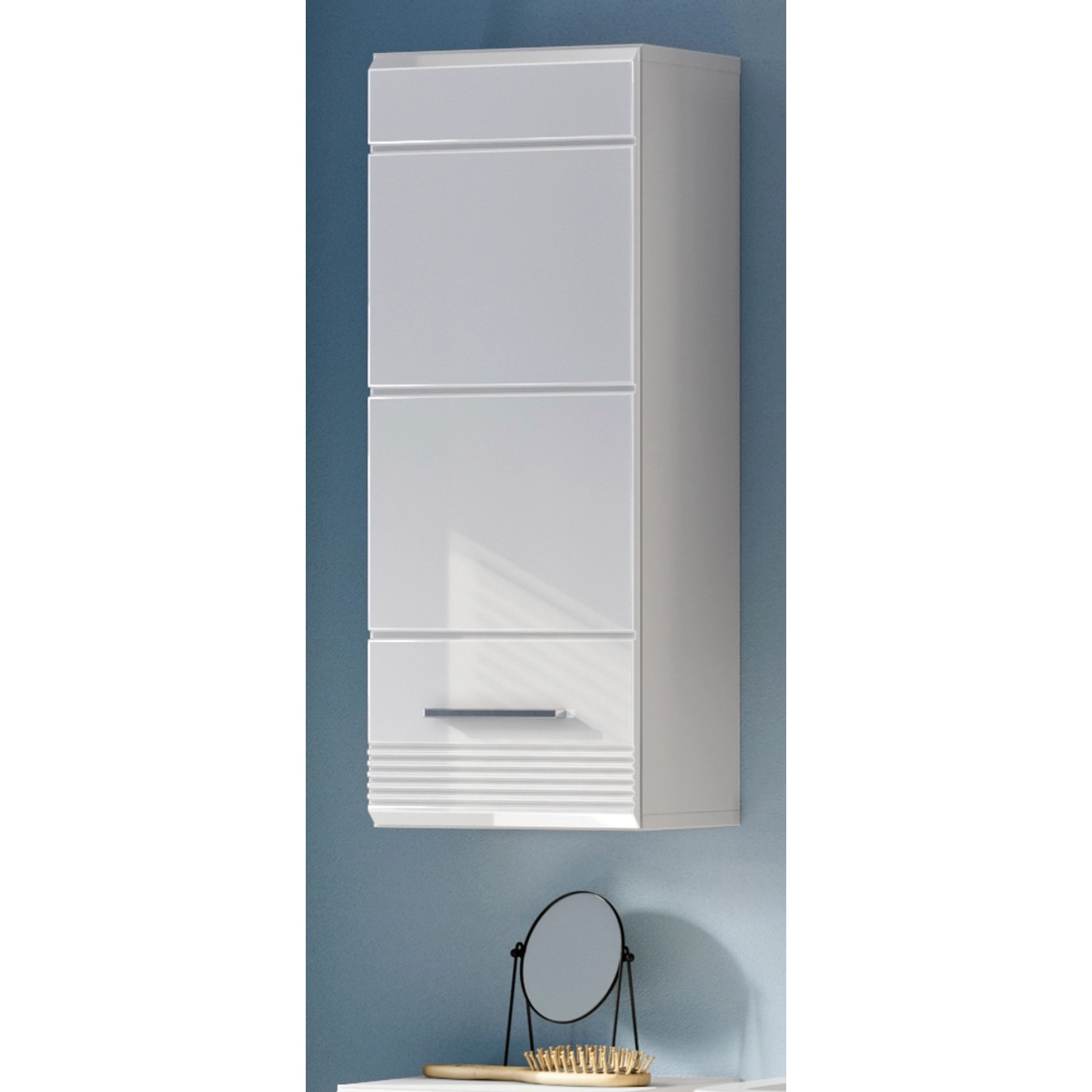 Inn.Furn Hängeschrank Weiß Hochglanz 30 cm Badschrank Leon günstig online kaufen