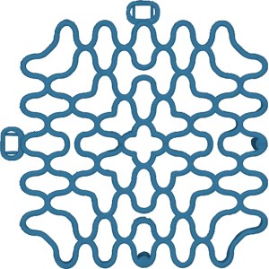 Blaues Florco Expansionsteil kurz für 40x40 cm Klickfliesen, Detailansicht.
