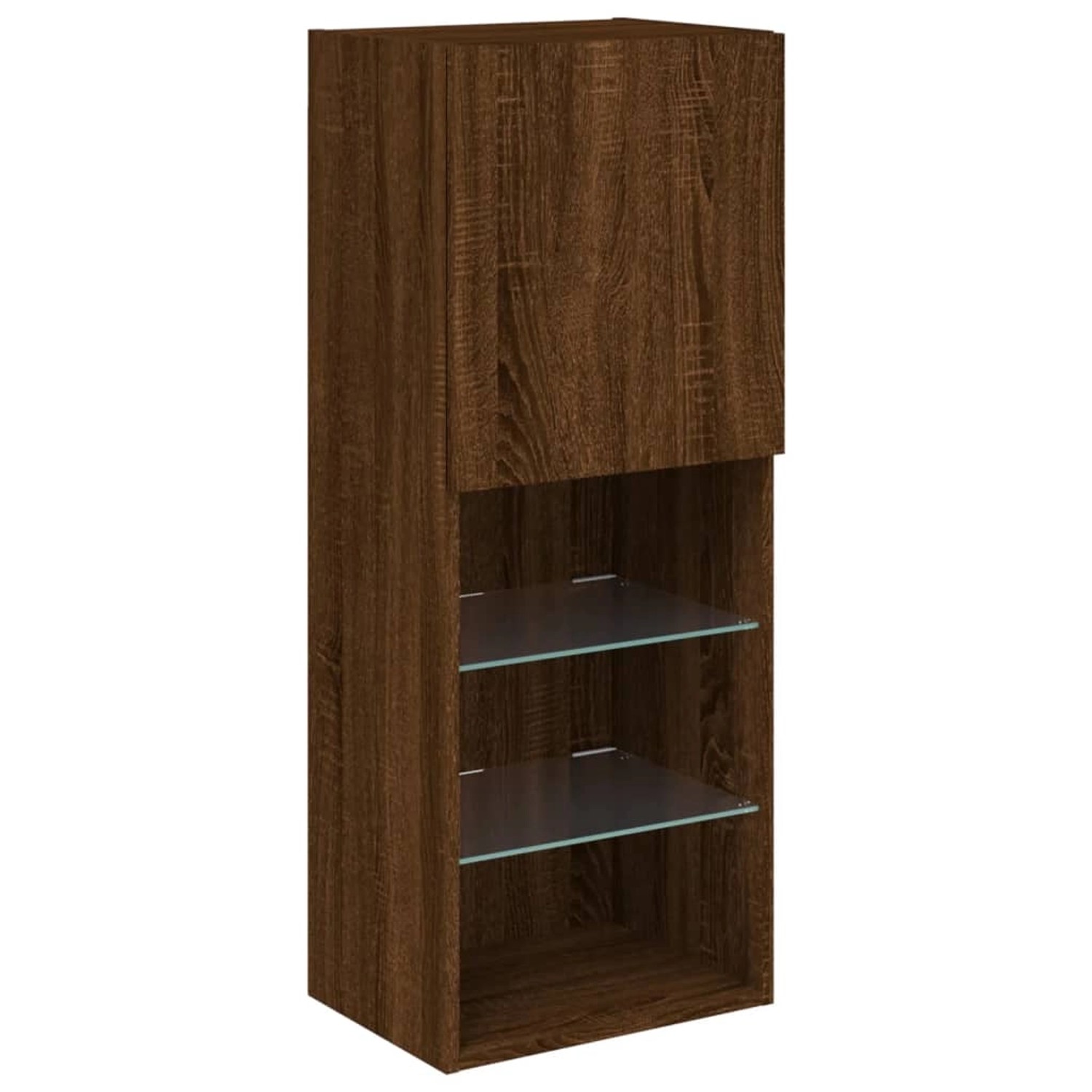 VidaXL TV-Schrank mit LED-Leuchten Braun Eichen-Optik 40,5x30x102 cm