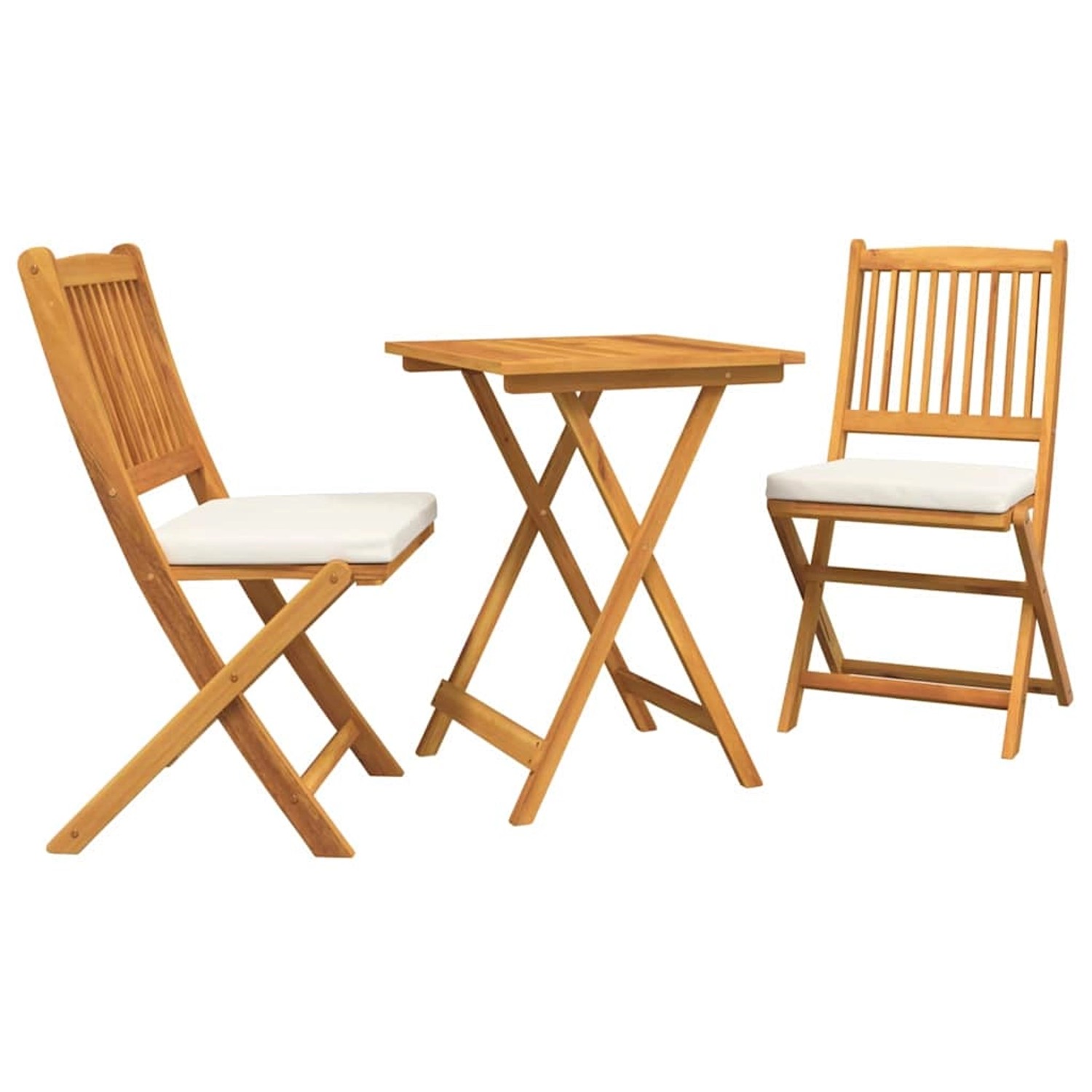 vidaXL Garten Bistro Set 3-Tlg Braun Akazie Massivholz 42000951