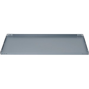 Grauer Metallboden (100x50 cm) für Regalsystem, belastbar bis 100 kg.