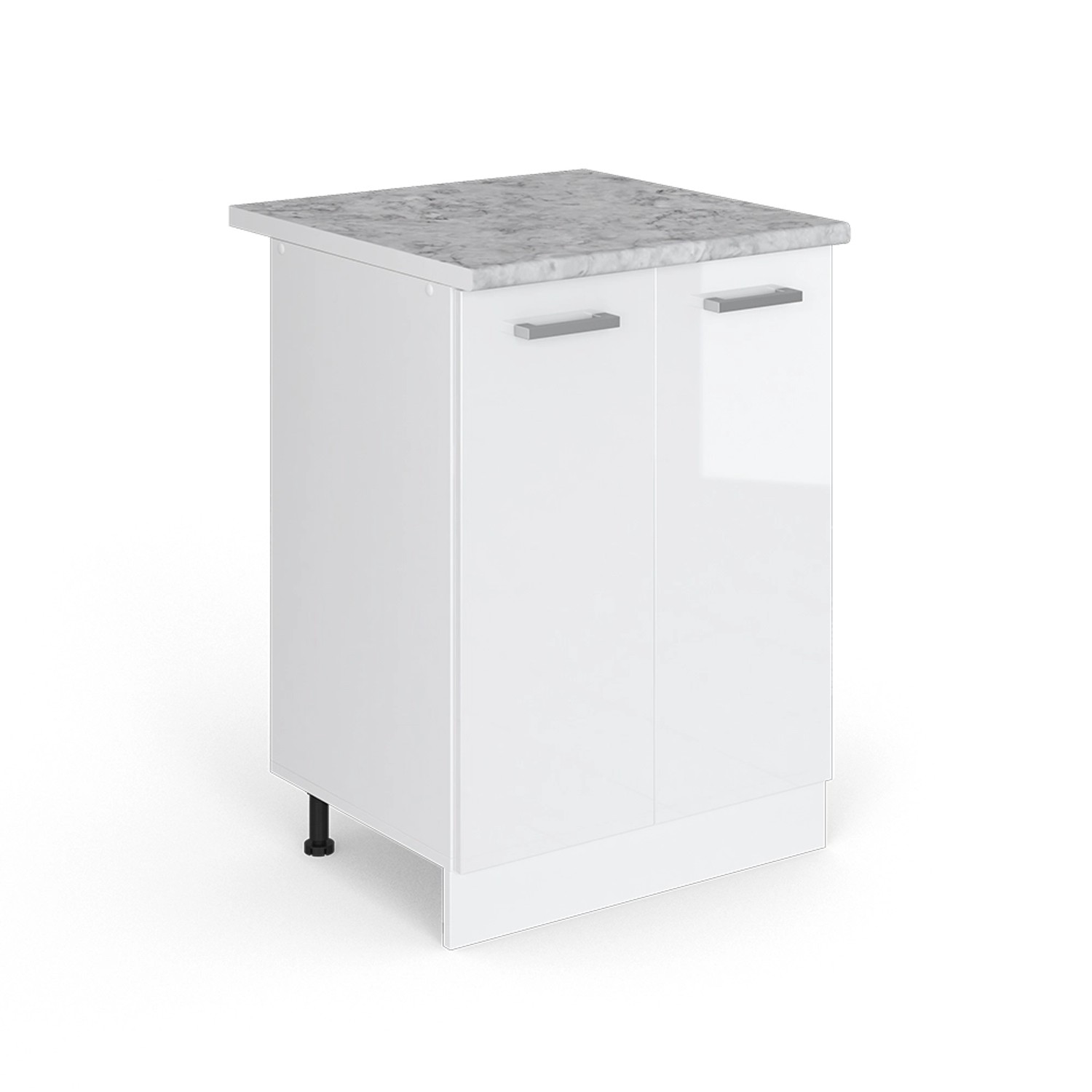 Vicco Küchenunterschrank R-Line Küchenkommode Weiß Hochglanz/Weiß 60 cm AP günstig online kaufen