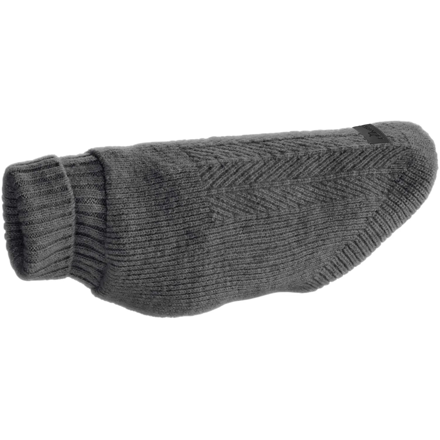 Anthrazitfarbener Hunter Hundepullover Genf, 55 cm, Strickmuster.