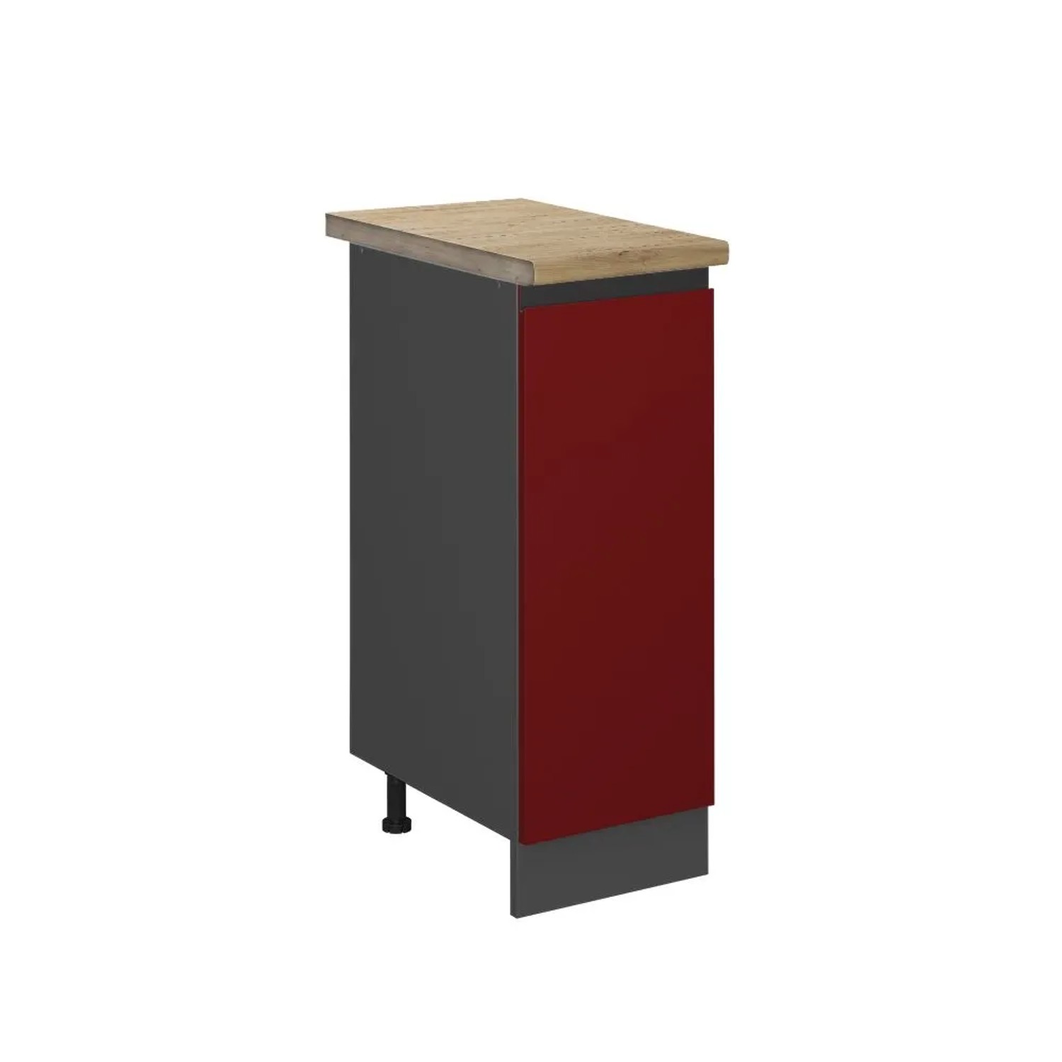 Vicco Apothekerschrank R-Line Medizinschrank für die Küche Rot Anthrazit 30 cm J-Shape AP Eiche