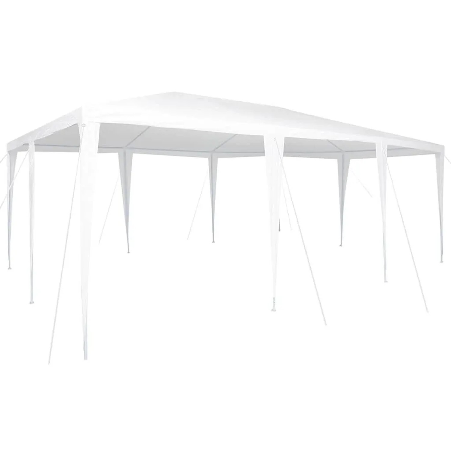 vidaXL Party-Zelt Weiß 600 x 400 x 266 cm Polyethylen und Stahl 42003429